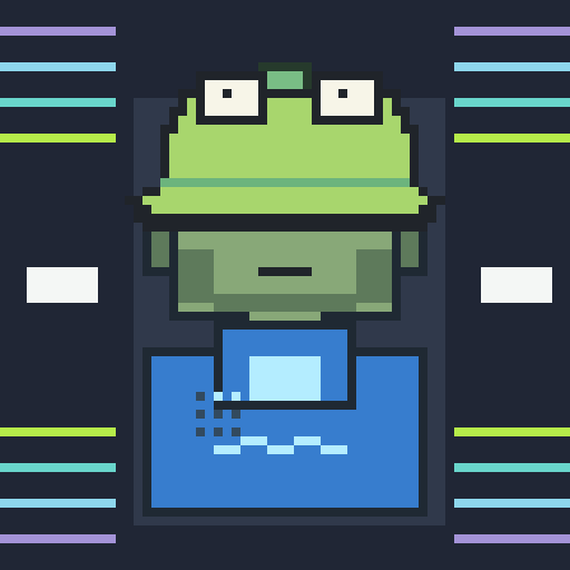 Backgrounds trait Blocktime Rays, shown on a Humble Guy